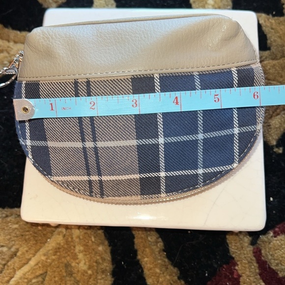 BARBOUR Women’s 2 piece TARTAN Makeup Bags TEMPEST TRENCH TARTAN Blue Tan - Picture 9 of 16